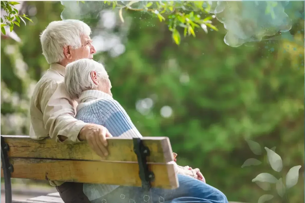 When To Know Assisted Living Sitting At Bench Together