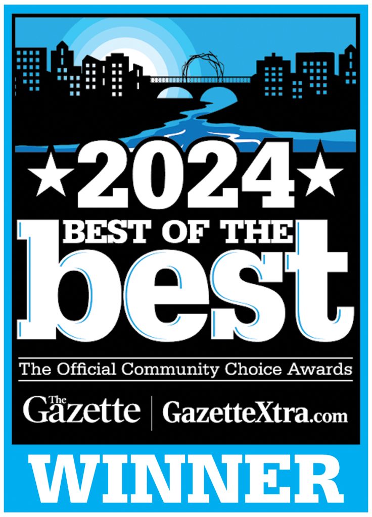 2024 Best of the Best Winner badge from Gazette and GazetteXtra awarded to Cedar Crest Retirement Community